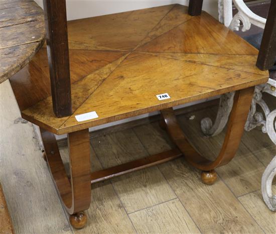 An Art Deco occasional table, W.74cm